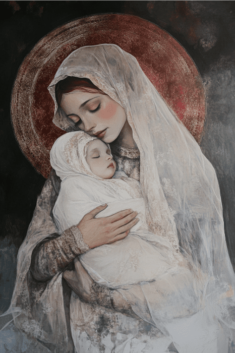 mother mary and baby jesus