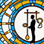 A person standing in a church