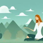 A woman in a peaceful setting