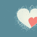 A broken heart surrounded by a comforting light