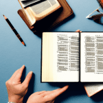 Un sol saliendo sobre un paisaje con una biblia en primer plano