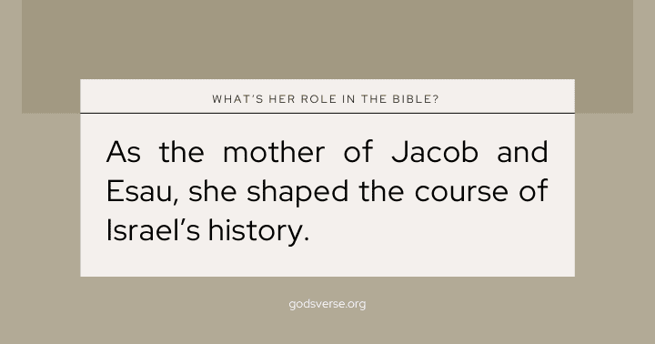 madre de jacob y de esau
