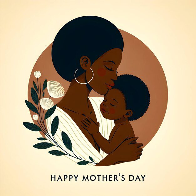 A painting of a mother holding a baby to depict Mothers Day message for the church