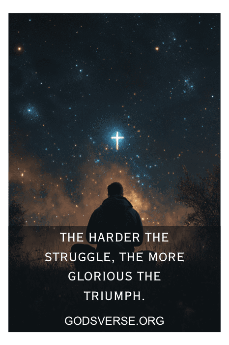 Bajo el cielo estrellado de la noche, una persona contempla la cruz resplandeciente, reflexionando sobre el viaje de lucha y triunfo. Con una determinación inquebrantable, encarnan el espíritu de las frases de actitud para hombres: fuertes en la adversidad y firmes en la esperanza.
