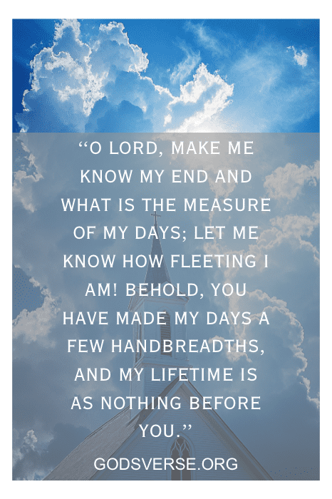 Citação sobre nuvens e um fundo de céu azul, com uma referência de escritura sobre a vida do godsverse.org, combinando serenidade com sabedoria divina.