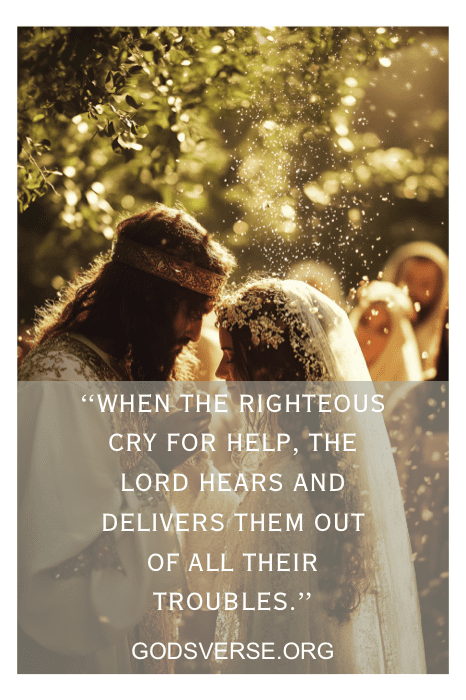 Biblical wedding scene representing marriage covenant and shared mission before the Lord God