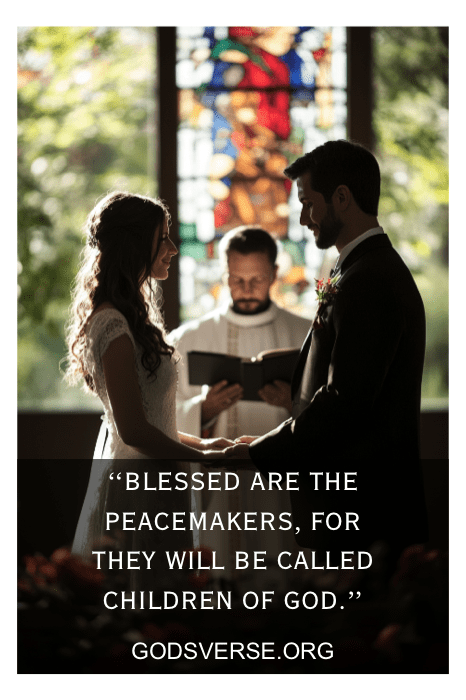 Biblical wedding couple in joy