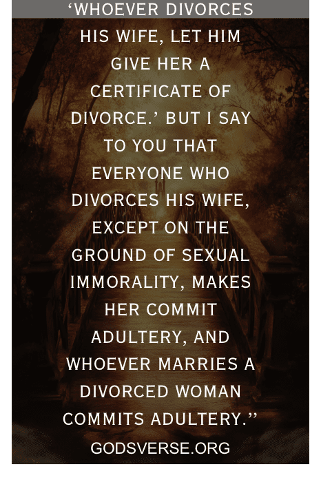 Bible verses about divorce and remarriage - bridge leading to new destination