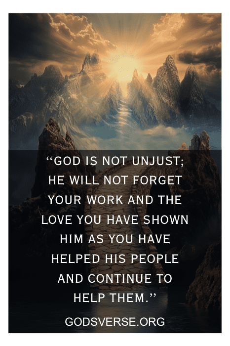 In a serene mountain landscape, a quote resonates with the heart: "Serving God is the ultimate act of love.