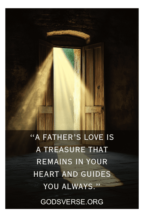 open doorway with light symbolizing the enduring legacy of a great father