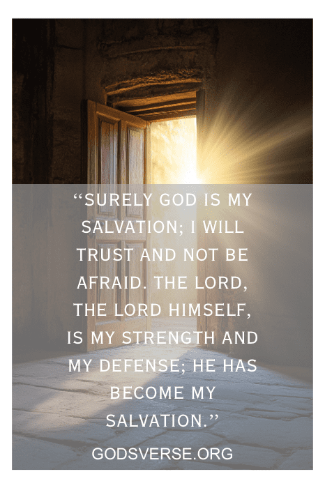 open doorway with light beyond representing God's ever-present help