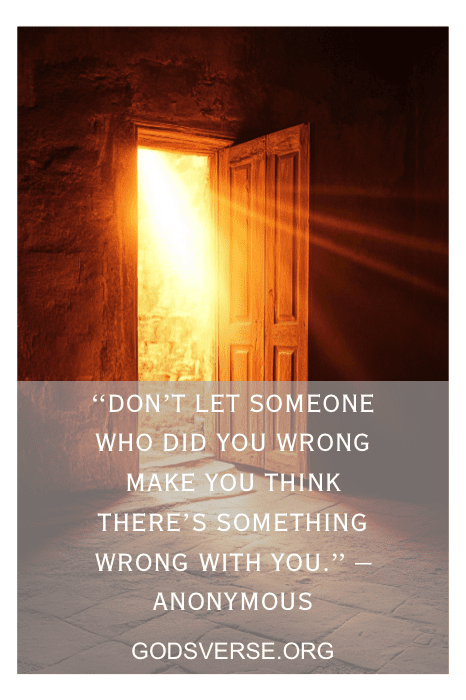 light streaming through a doorway representing hope and spiritual freedom for women leaving abusive marriages