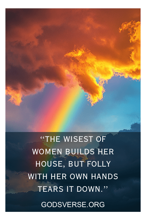 Proverbs 14:1 - the wise woman builds her house