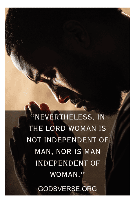 Husband finding spiritual strength through prayer