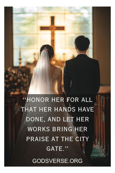 Couple in Christian marriage bond