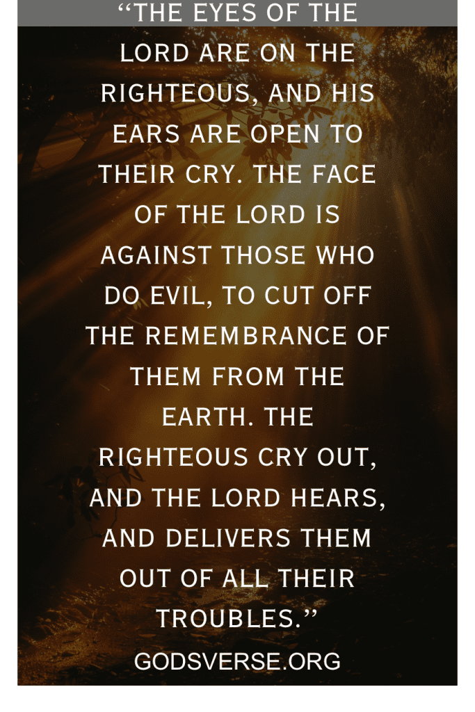 Psalms 34:15-17