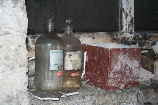 Some old bottles used to depict ancient tear bottles