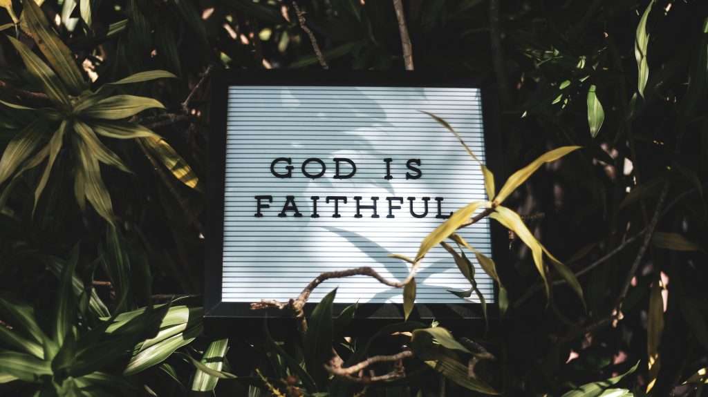 letterboard: God is faithful, one of the lessons from Peters denial of Jesus