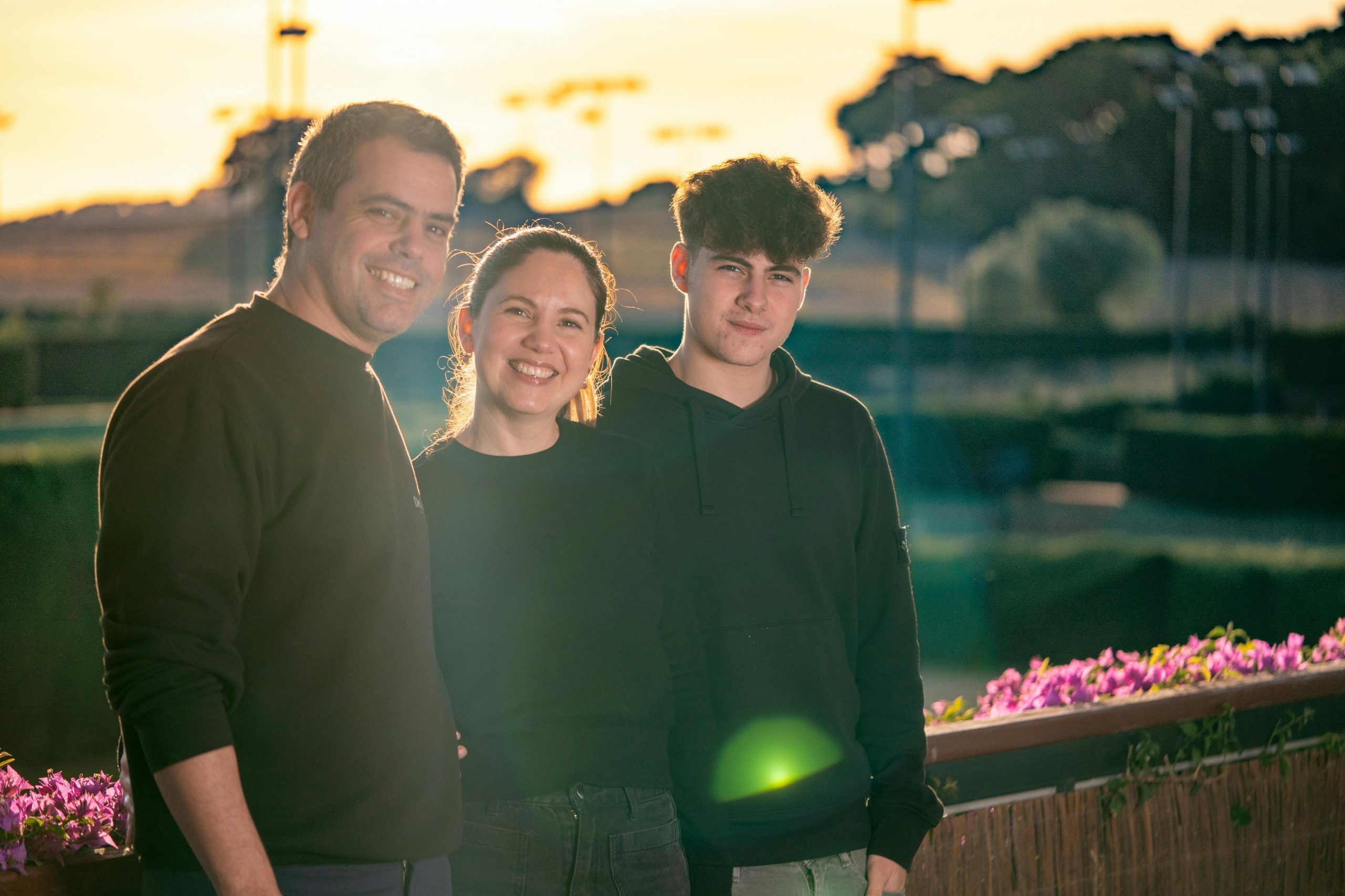 Parents with their son