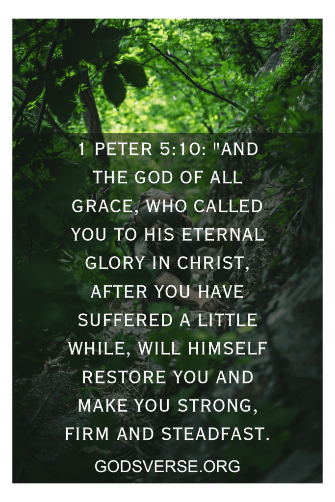 Figure climbing a steep hill with perseverance, representing the endurance race described in Hebrews 12