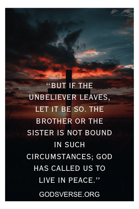 Bible verse about peace when spouse leaves - sunrise