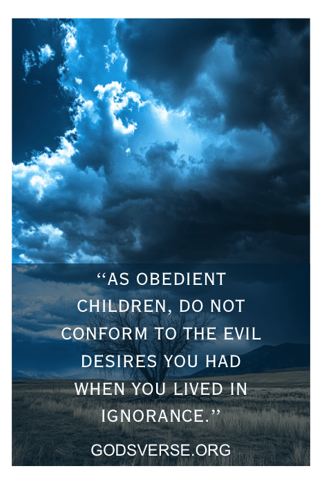 Dramatic cloudy sky over a field, featuring a quote from Godsverse.org about obedience, perfect for those seeking inspiration from Child of God Quotes.