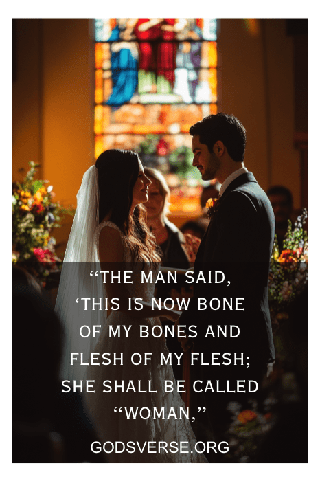 Os noivos ficam reverentemente de frente um para o outro em uma igreja adornada com um vitral, enquanto o ar é preenchido com a aura sagrada de uma bênção matrimonial.