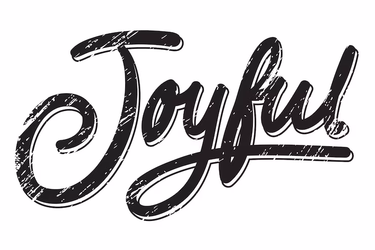 joyful calligraphy word — joy in the Bible verses