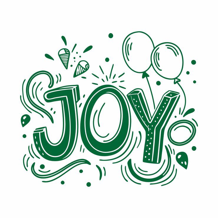 word joy floral design — joy in the Bible typography