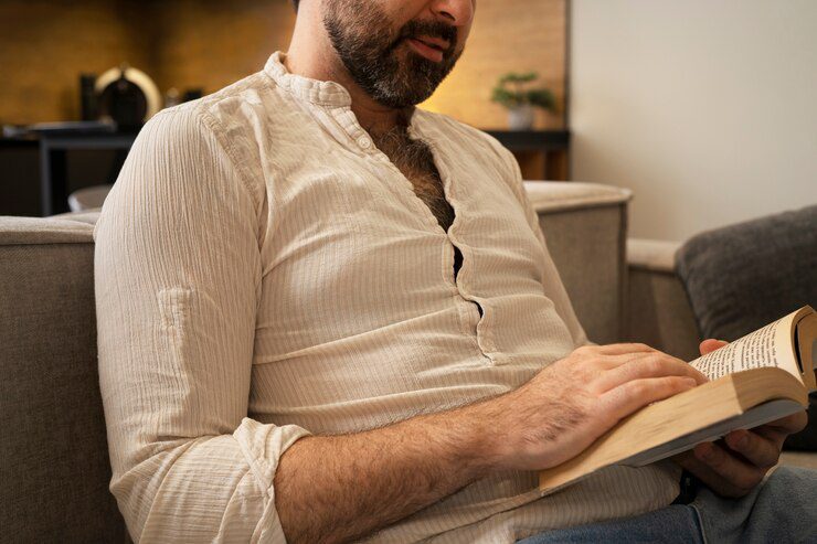 Un hombre leyendo la Biblia