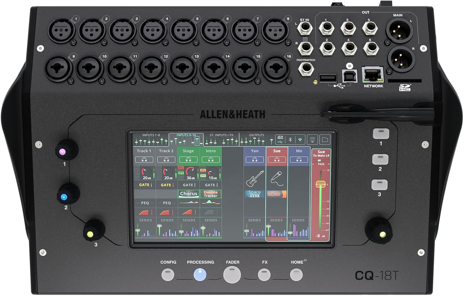 Allen & Heath CQ-18T touchscreen mixer