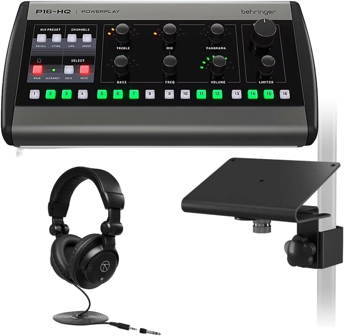 Behringer Powerplay P16-M 16-channel personal monitor mixer for church stage