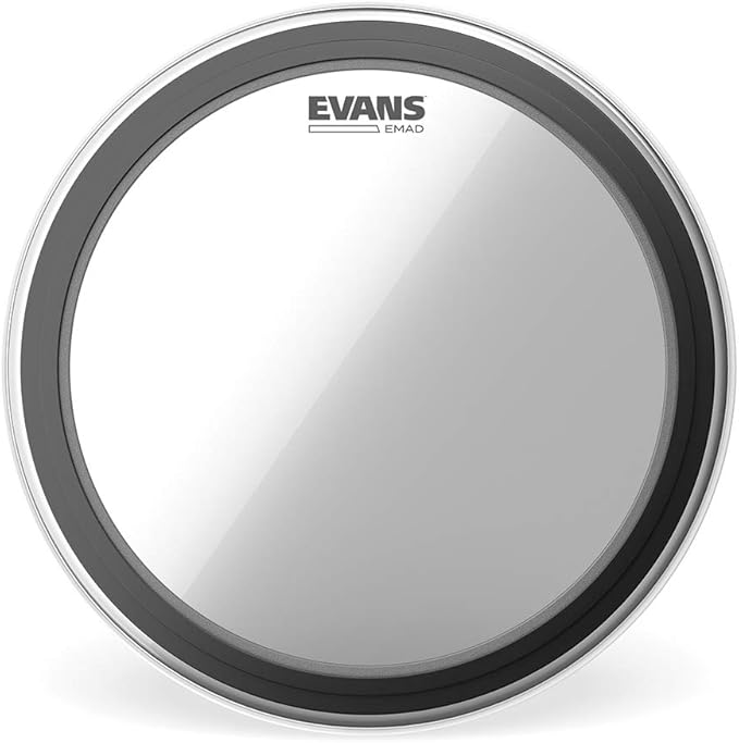 Evans EMAD clear bass drum batter head for church kick drum
