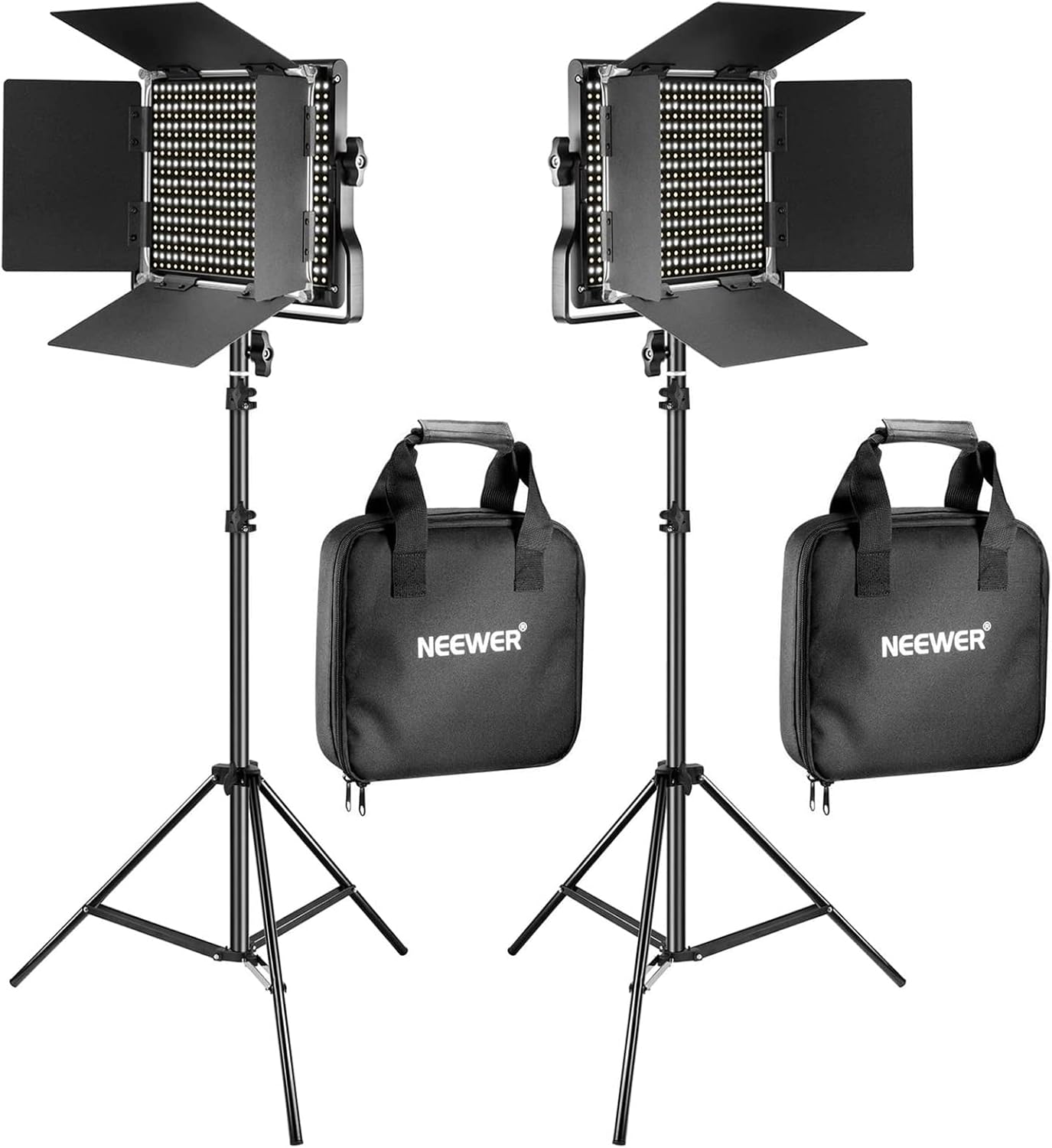 NEEWER 660 LED bi-color video light kit for church streaming