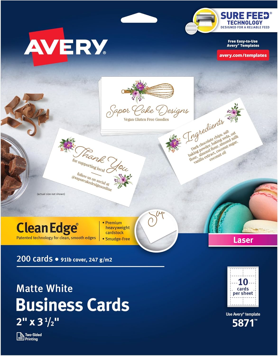 Avery Clean Edge Business Cards