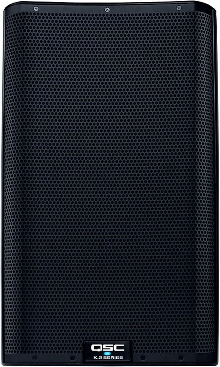 QSC K12.2 powered loudspeaker used as stage monitor for church