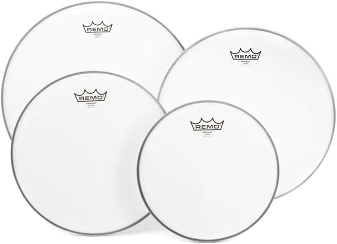 Remo Emperor Coated 4-piece tom pack drum heads for gospel music church worship