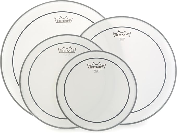 Remo Pinstripe coated 4-piece tom pack drum heads for church worship