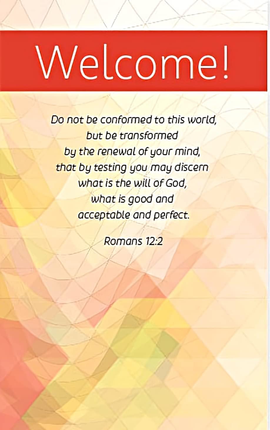 Welcome Cards with Bible Scripture