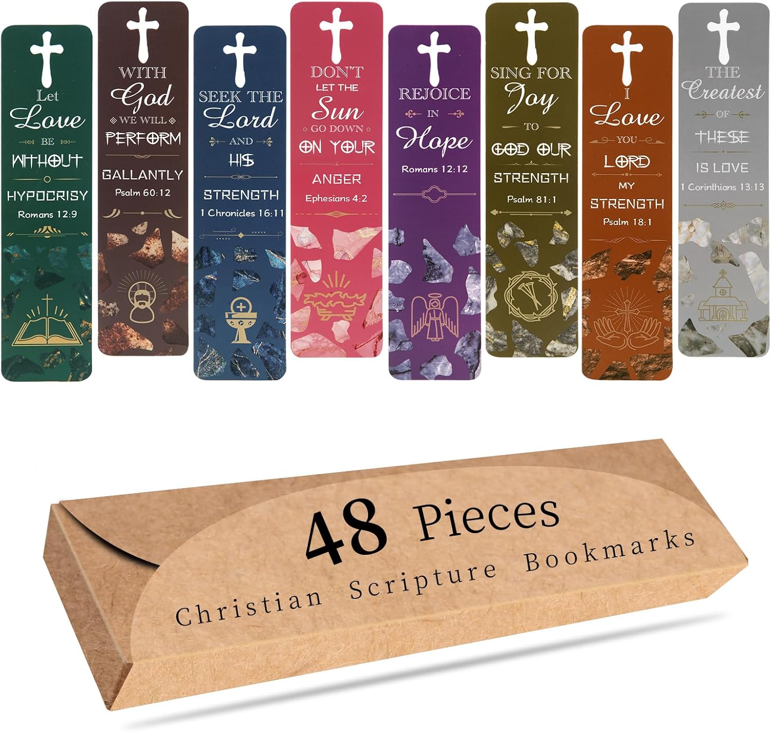 XXINMOH 48 Pieces Bible Bookmarks