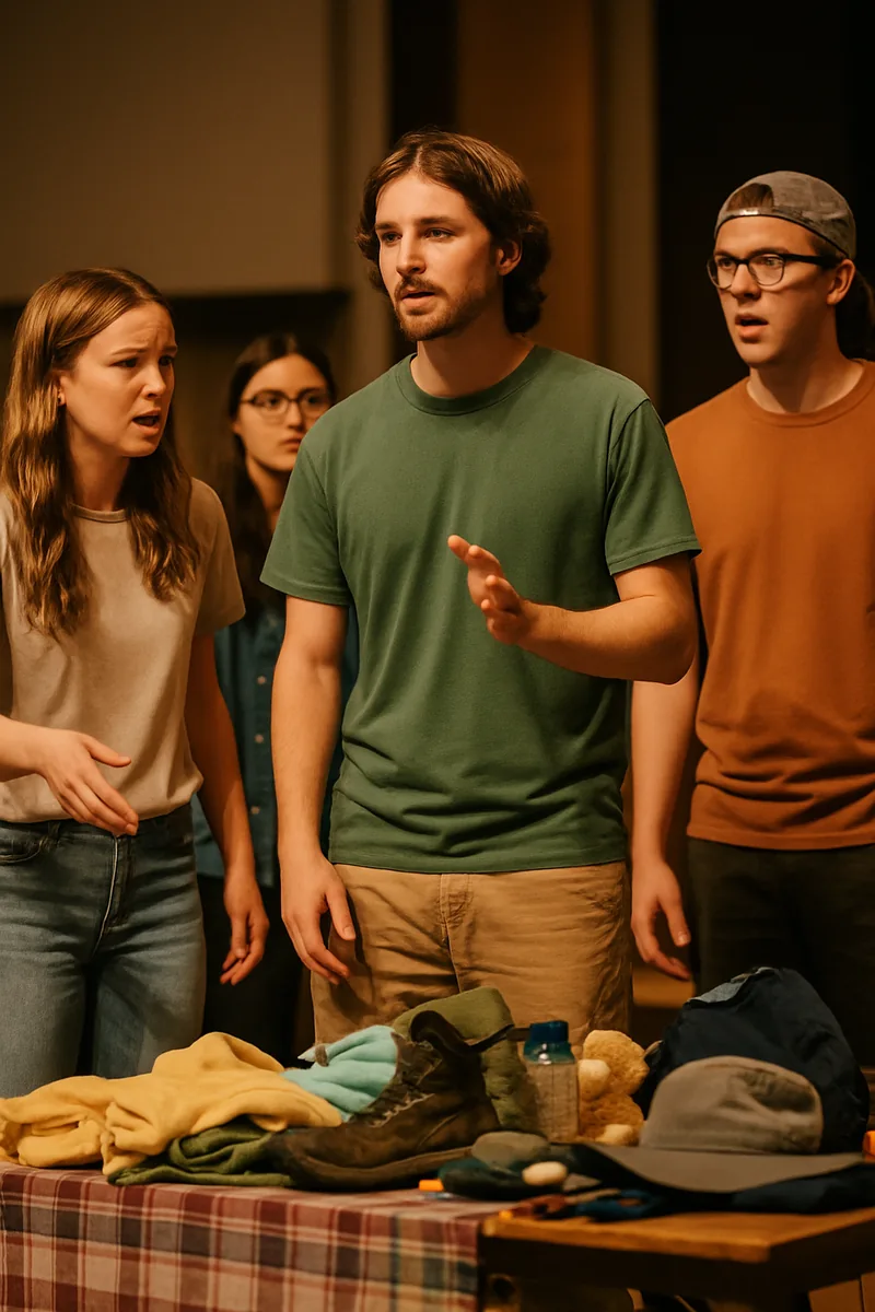 3. “Lost and Found (Camp Edition)” — biblical skit illustration