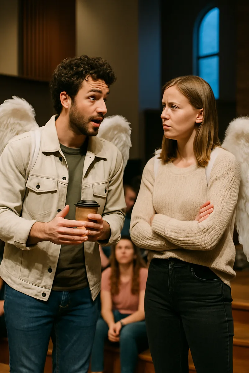 4. Angels Off Duty — biblical skit illustration