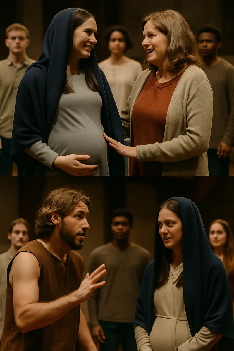 4. Cousins Before the Cross — biblical skit illustration