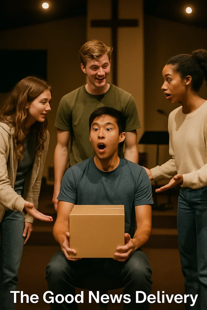 5. “The Good News Delivery” — biblical skit illustration
