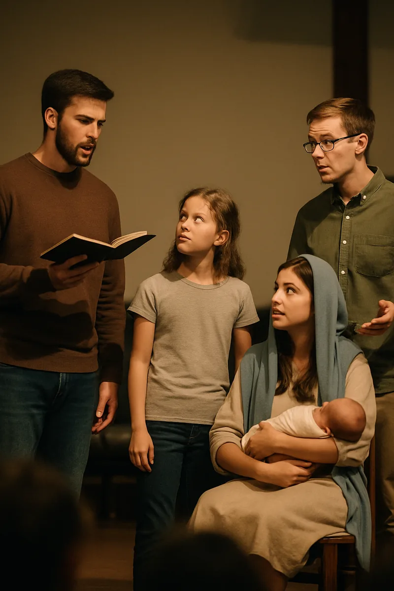 6. The Christmas Storyโฆ in July โ biblical skit illustration