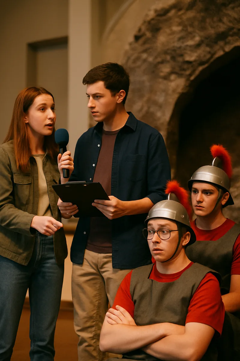 7. Garden Reporters: The Empty Tomb Live (Easter) — biblical skit illustration
