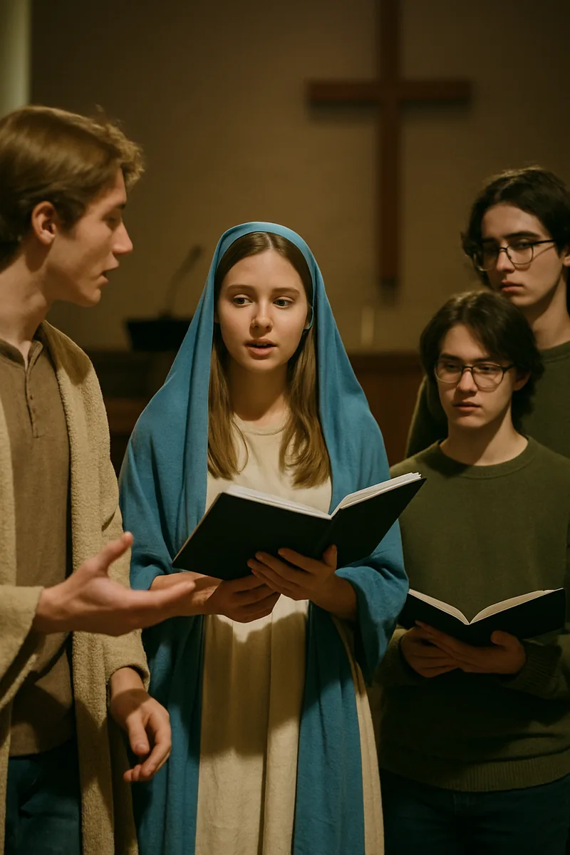 7. The Christmas Story: A Reader’s Theatre Celebration — biblical skit illustration