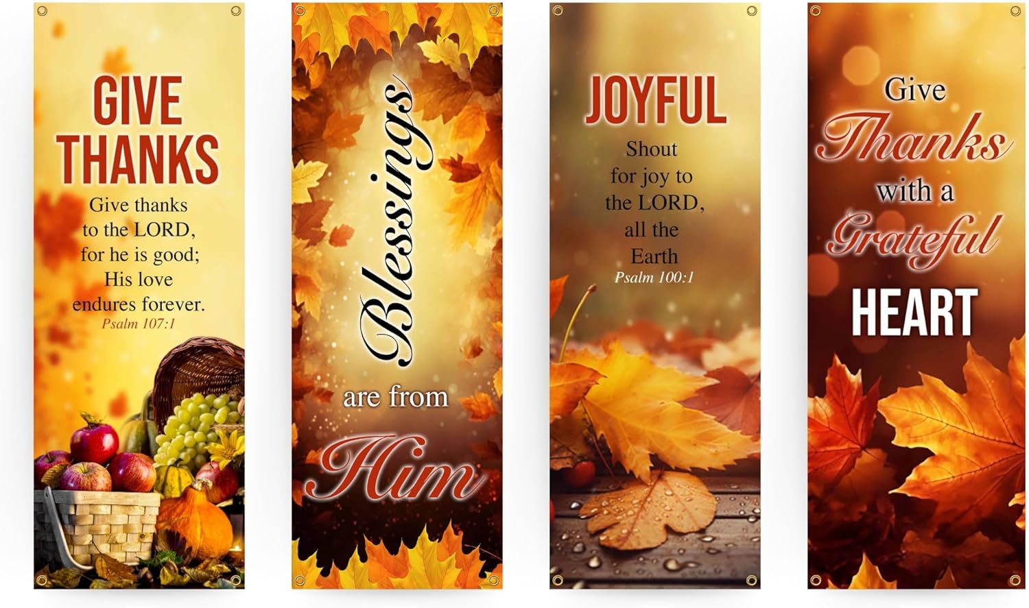 outdoor banners for churches — BaloeDesigns 4-Pack Scripture Banners