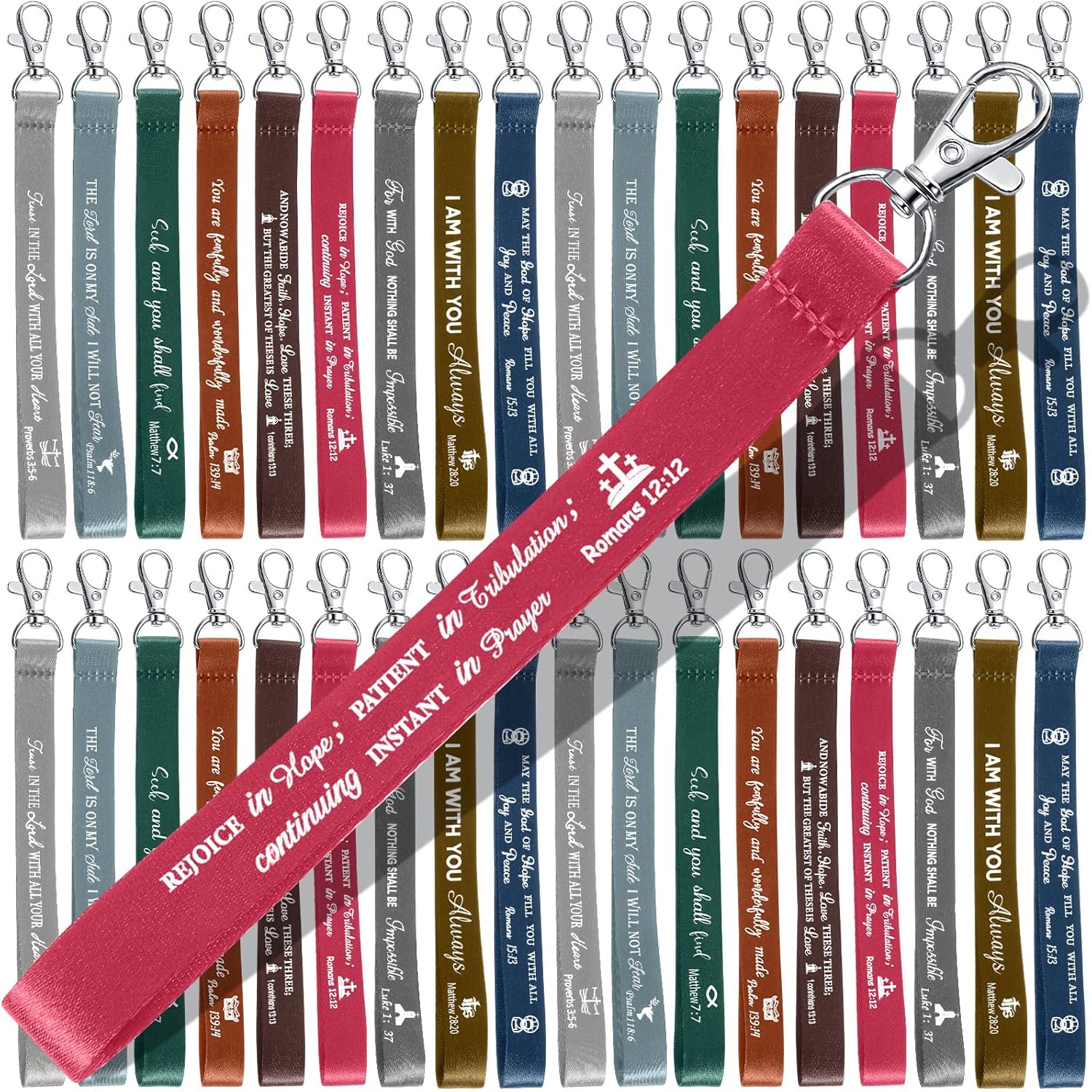 BBTO 90 Pcs Christian Keychains — bulk Bible verse keychains for church gifts