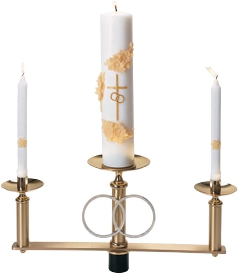 elegant church wedding decoration ideas — Church Floor Candelabra Brass